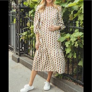 Decco Tiered Maternity Dress